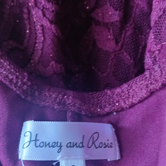 Honey and Rosie Small Burgundy Party Gown - Picture 2 of 4